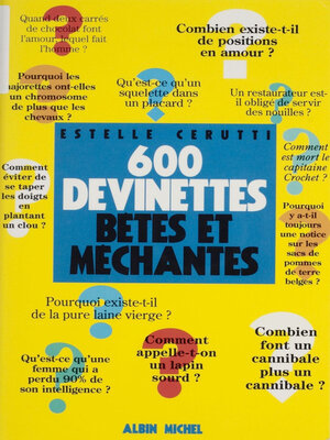 cover image of 600 devinettes bêtes et méchantes